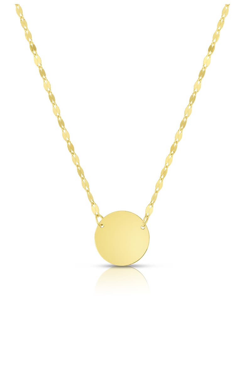 SPHERA MILANO 14K Yellow Gold Polished Disc Necklace, Main, color, 