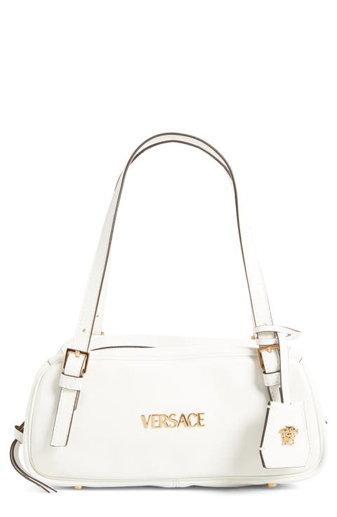 Small Logo East/West Leather Shoulder Bag