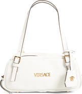 Versace Small Logo East/West Leather Shoulder Bag