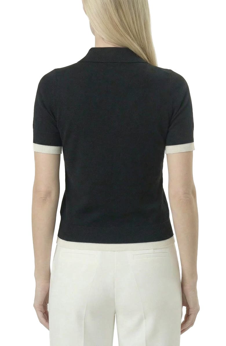 AREA STARS Contrast Trim Polo, Alternate, color, Black Ivory
