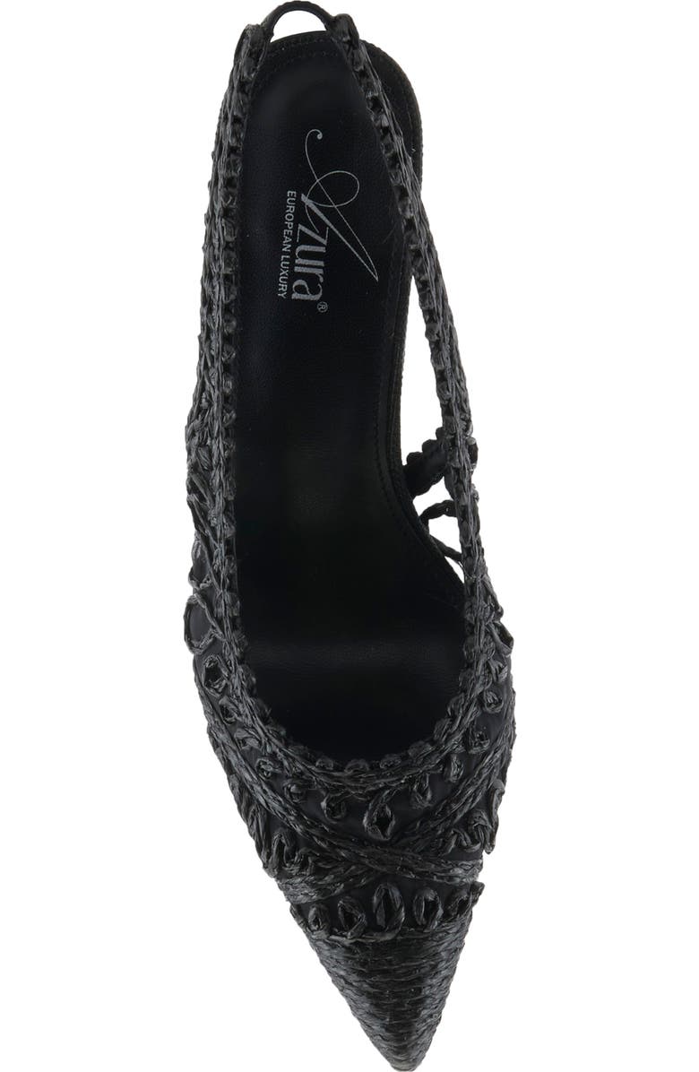 AZURA BY SPRING STEP Occitania Slingback Pointed Cap Toe Pump, Alternate, color, Black