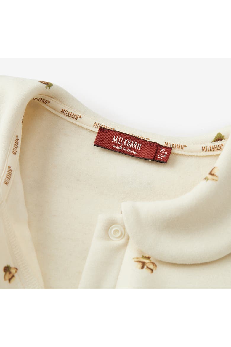 Stretch Fleece Collar Jumpsuit, Alternate, color, Lil' Mushroom
