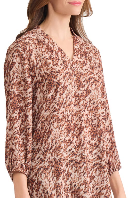 Jones New York Leopard Print Tunic In Brown
