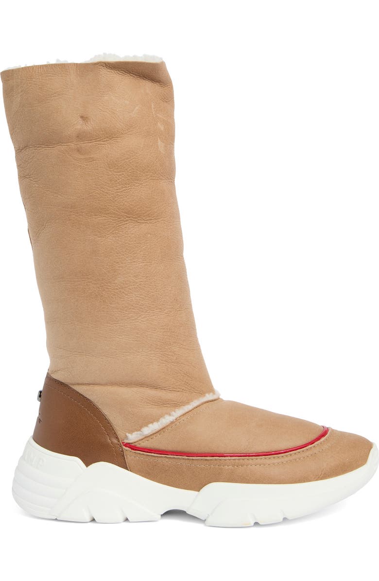 Longchamp Fleece Lined Tall Boot, Alternate, color, Natural