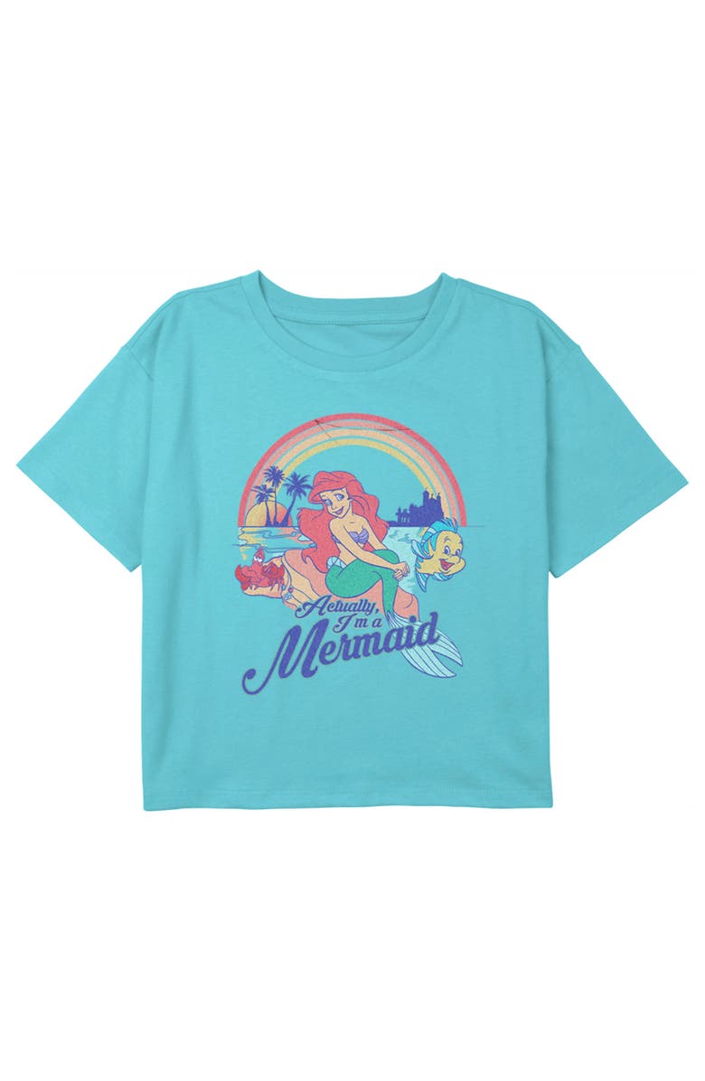 The Little Mermaid Girl's The Little Mermaid Ariel Actually I'm a Mermaid  Graphic T-Shirt, Main, color, Blue