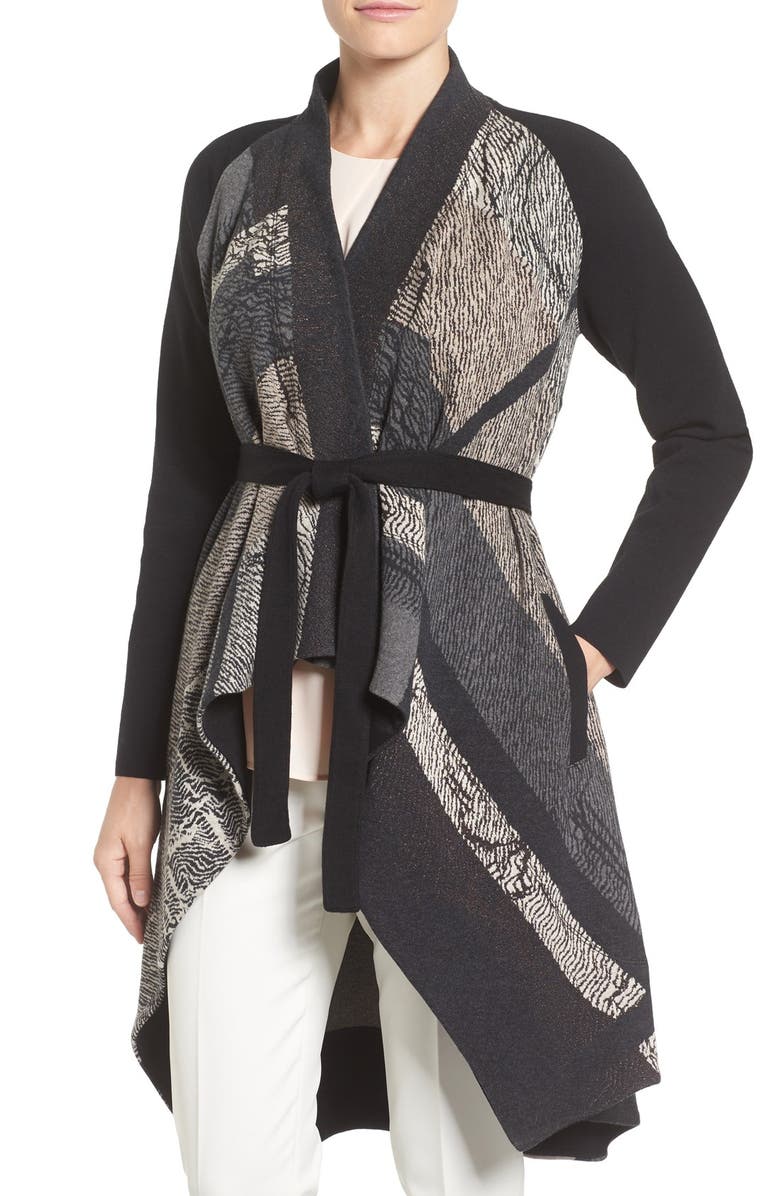 NIC+ZOE Pyramid Twirl Belted Cardigan, Main, color,