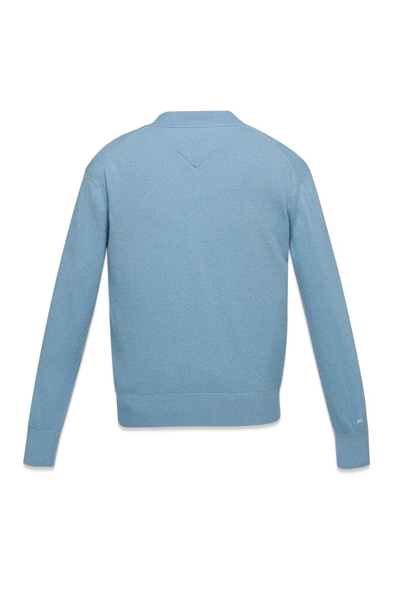 Laurel Cardigan in Wool and Recycled Cashmere, Alternate, color, blue