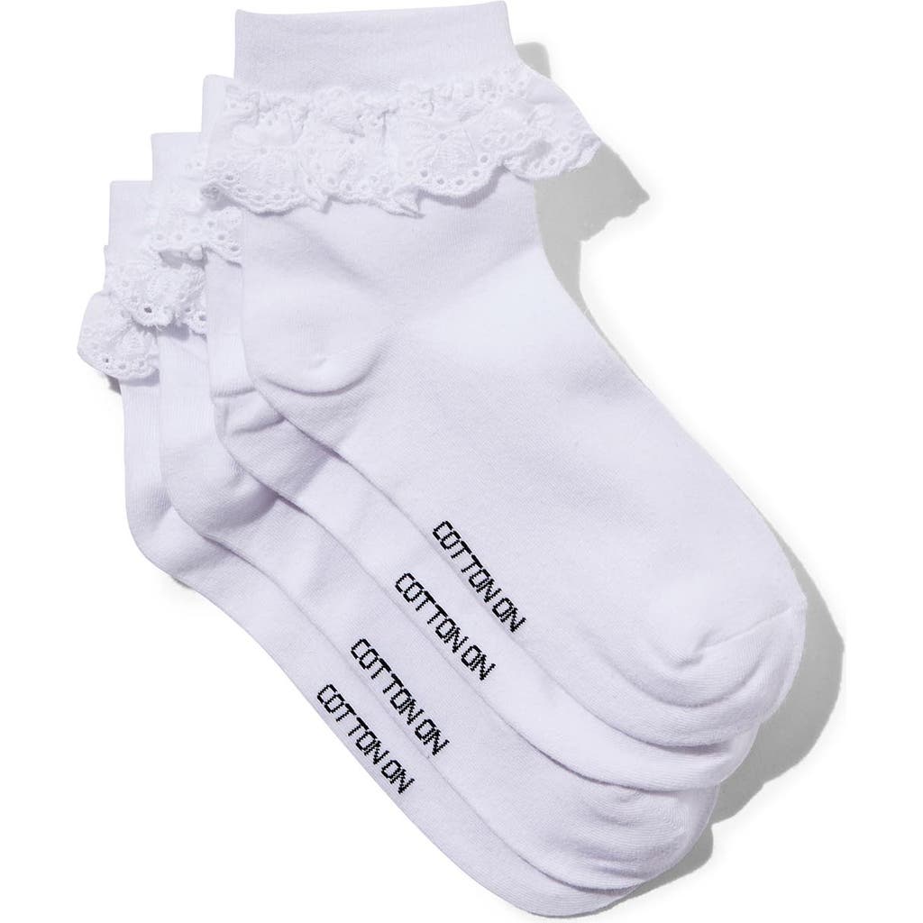 Rubi Shoes The Perfect Pair Pretty Frill Sock In White