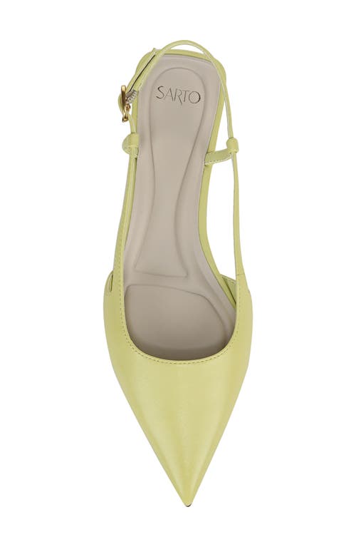 Sarto By Franco Sarto Pheby Slingback Pointed Toe Flat In Green
