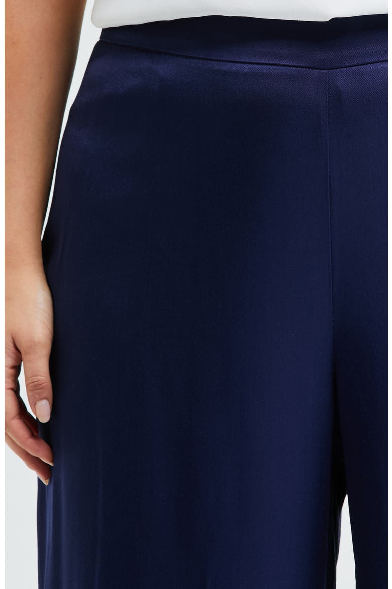 Samantha Wide Leg Satin Pants, Alternate, color, INK