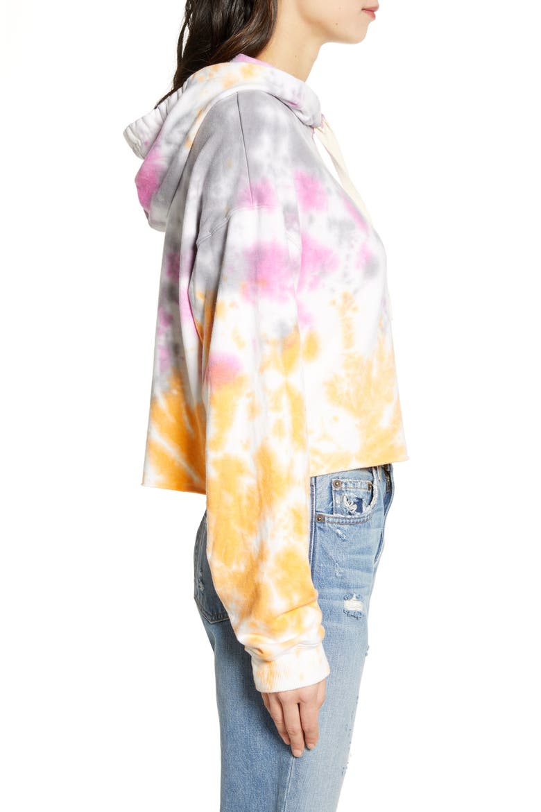 Tie Dye Crop Hoodie, Alternate, color, GUACARA