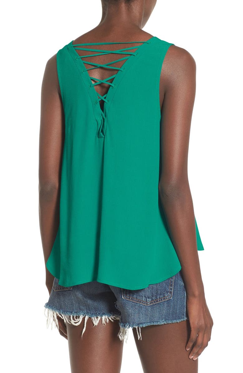 Elodie Strappy Back Woven Tank, Alternate, color, 
