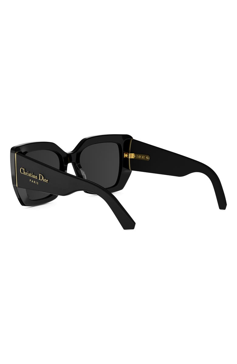 DIOR Ombre S2I 54mm Square Sunglasses, Alternate, color, Shiny Black / Smoke