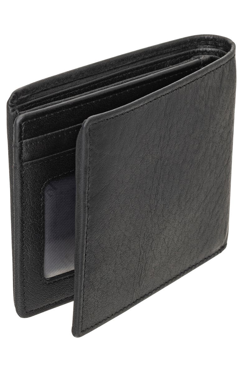 Mancini Buffalo RFID Center Wing Wallet with Coin Pocket, Alternate, color, Black