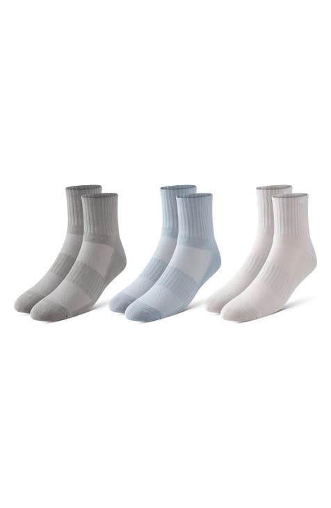 3-Pack Blackout Whiteout Ankle Socks