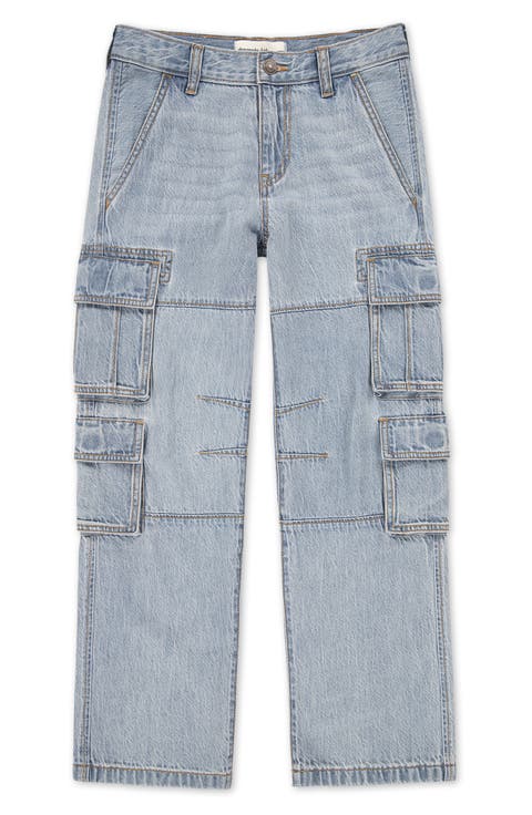 Kids' Baggy Denim Cargo Pants (Little Kid & Big Kid)