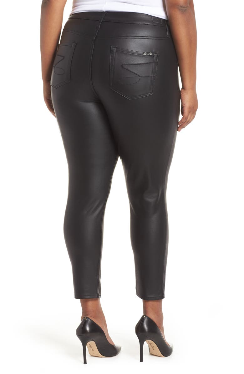 Seven7 Signature Skinny Crop Coated Jeans, Alternate, color,