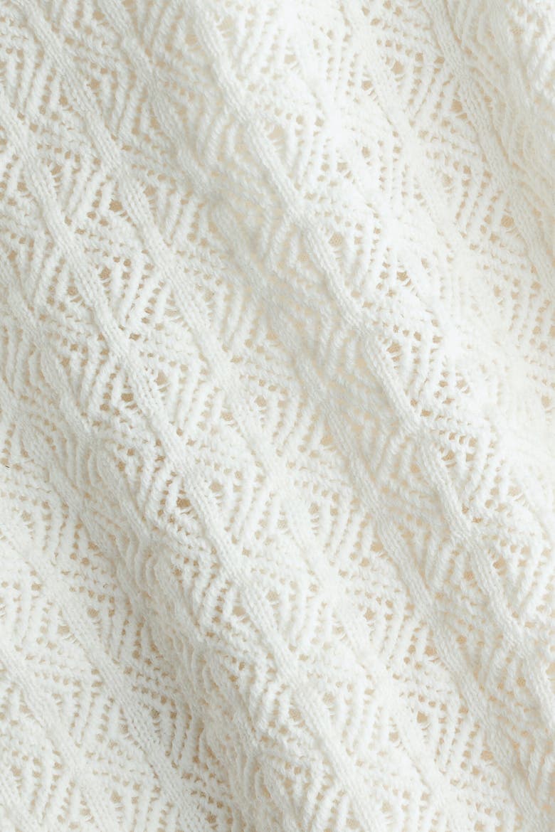 2-piece Pointelle-knit Cotton Set, Alternate, color, White