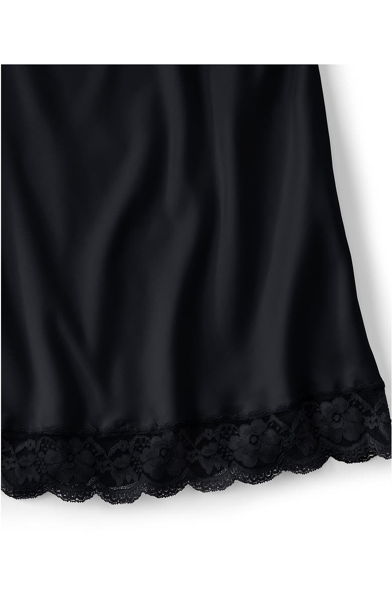 Lands' End Satin Lace Trim Midi Skirt, Alternate, color, 