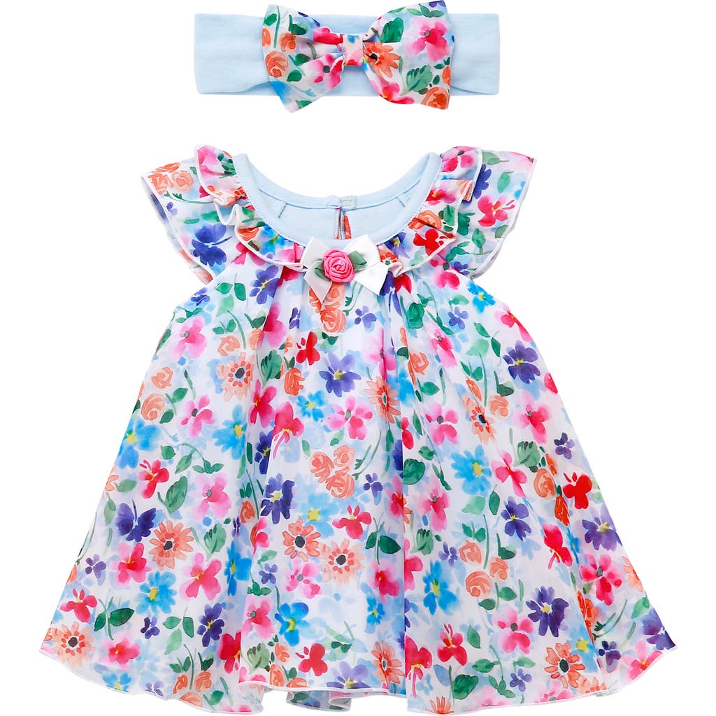 Shop Baby Starters Floral Chiffon Dress & Headband Set