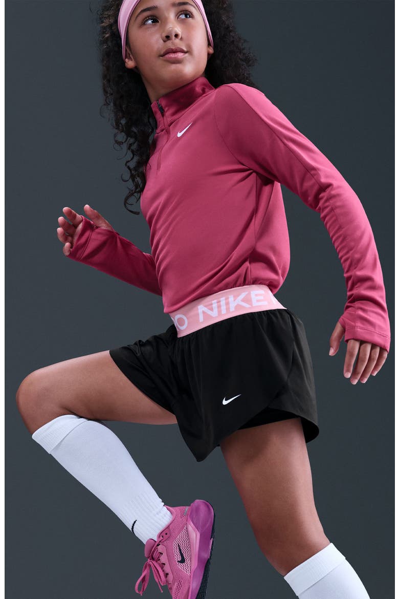 Pro Dri-FIT 2-in-1 Shorts, Alternate, color, 011 BLACK/MED SOFT PINK/WHITE
