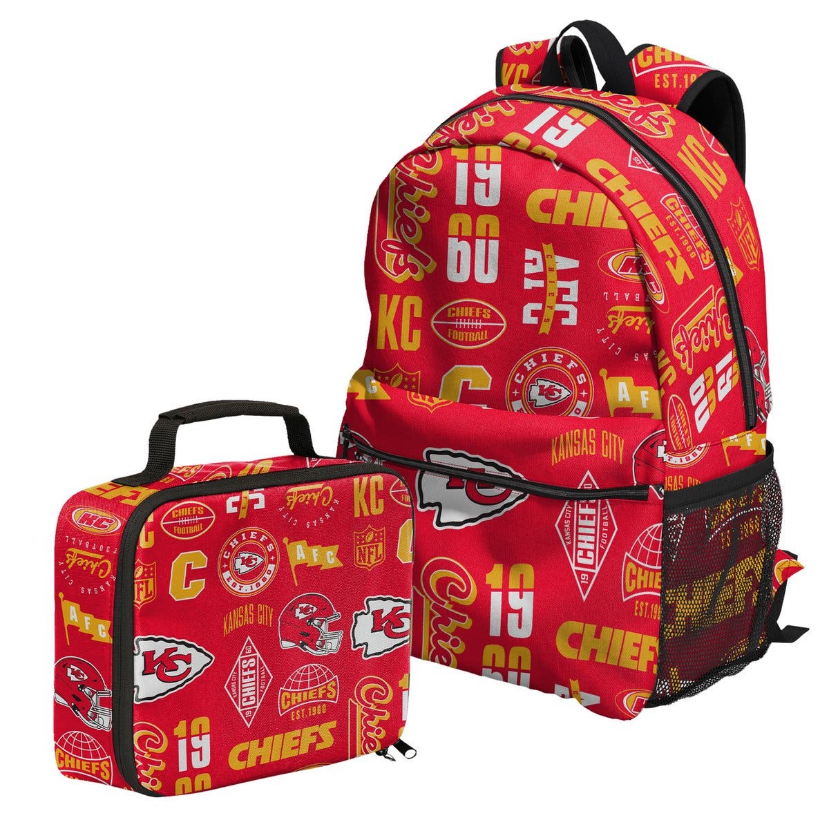 Kansas City Chiefs Backpack and Lunchbox Set, Main, color, Red