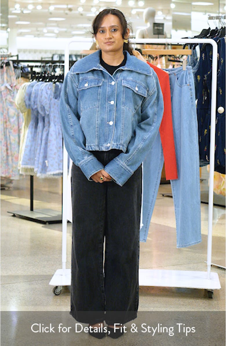 Side to Side Crop Denim Jacket, sales video thumbnail