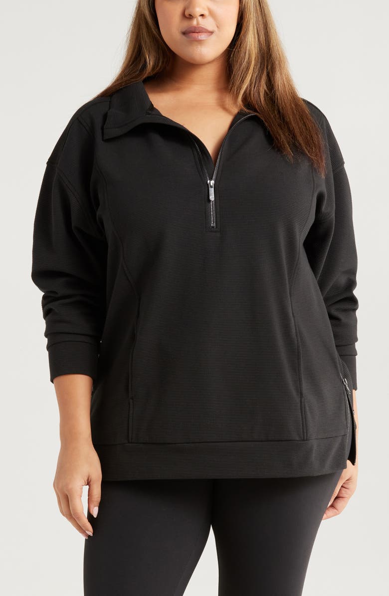 Zella Ottoman Fleece Half Zip, Main, color, 