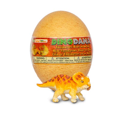 Dino Dana Triceratops Baby with Egg Kids Toy Figure
