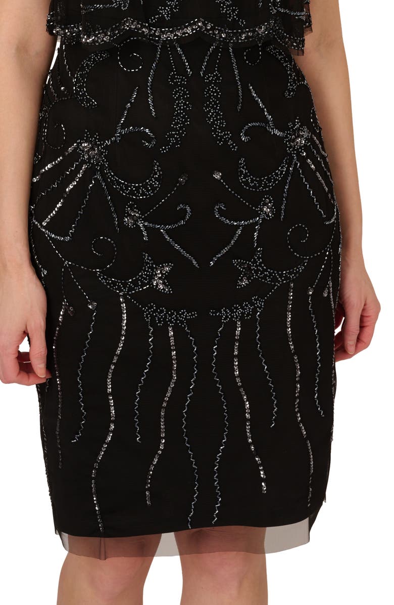 Adrianna Papell Beaded Cocktail Dress, Alternate, color,