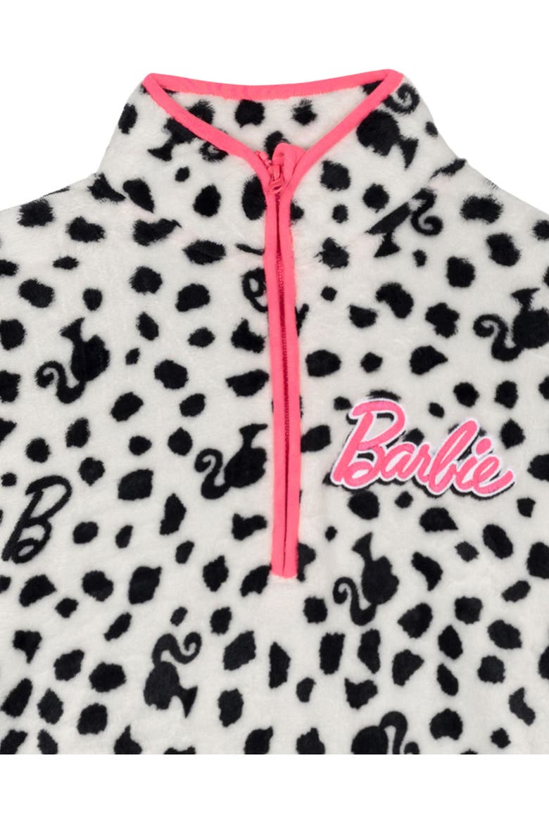 Half-Zip Fleece Pullover Sweatshirt, Alternate, color, Tusk White Pink
