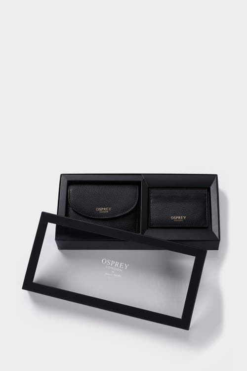 Osprey London The Tilly Leather Purse Gift Set In Black