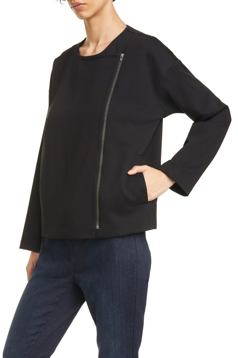 Asymmetrical Zip Jacket, Alternate, color, BLACK