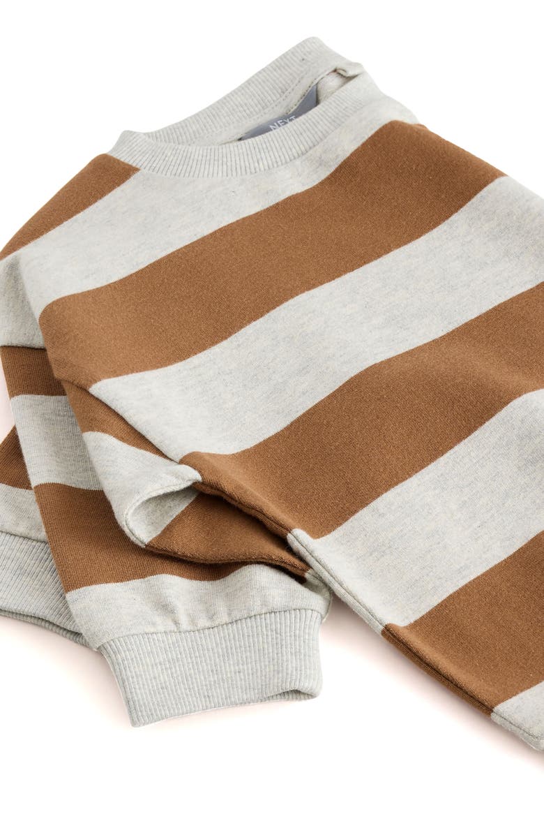 NEXT Kids' Stripe Cotton Sweatshirt, Alternate, color, Neutral