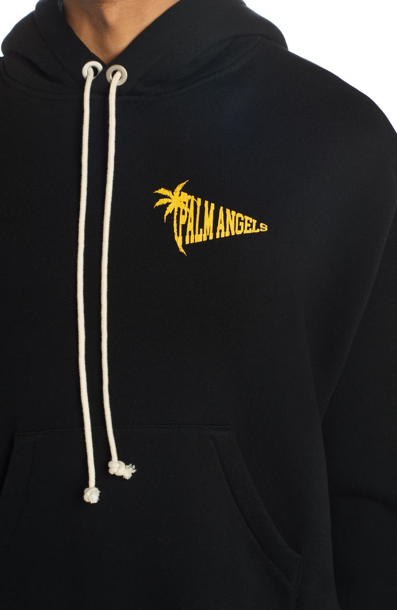 Palm Angels Location Unknown Logo Graphic Hoodie, Alternate, color,