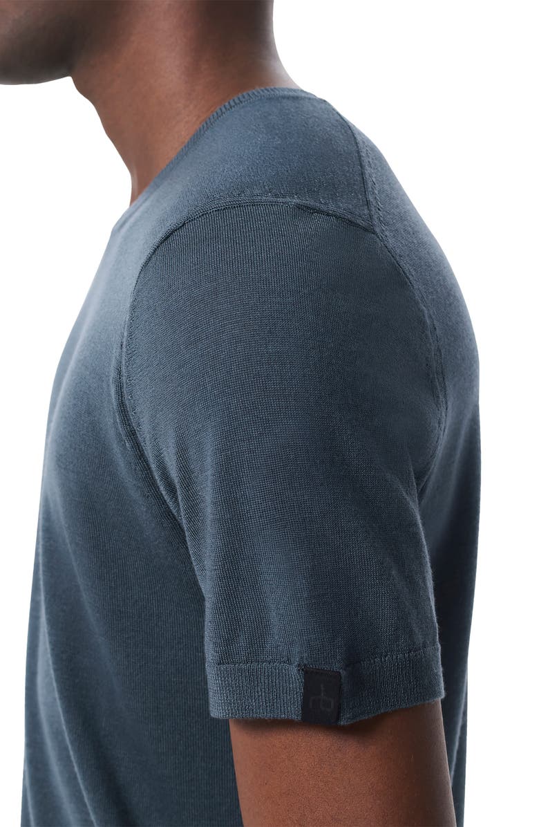 rag & bone Aulton Wool Blend T-Shirt, Alternate, color, Blue