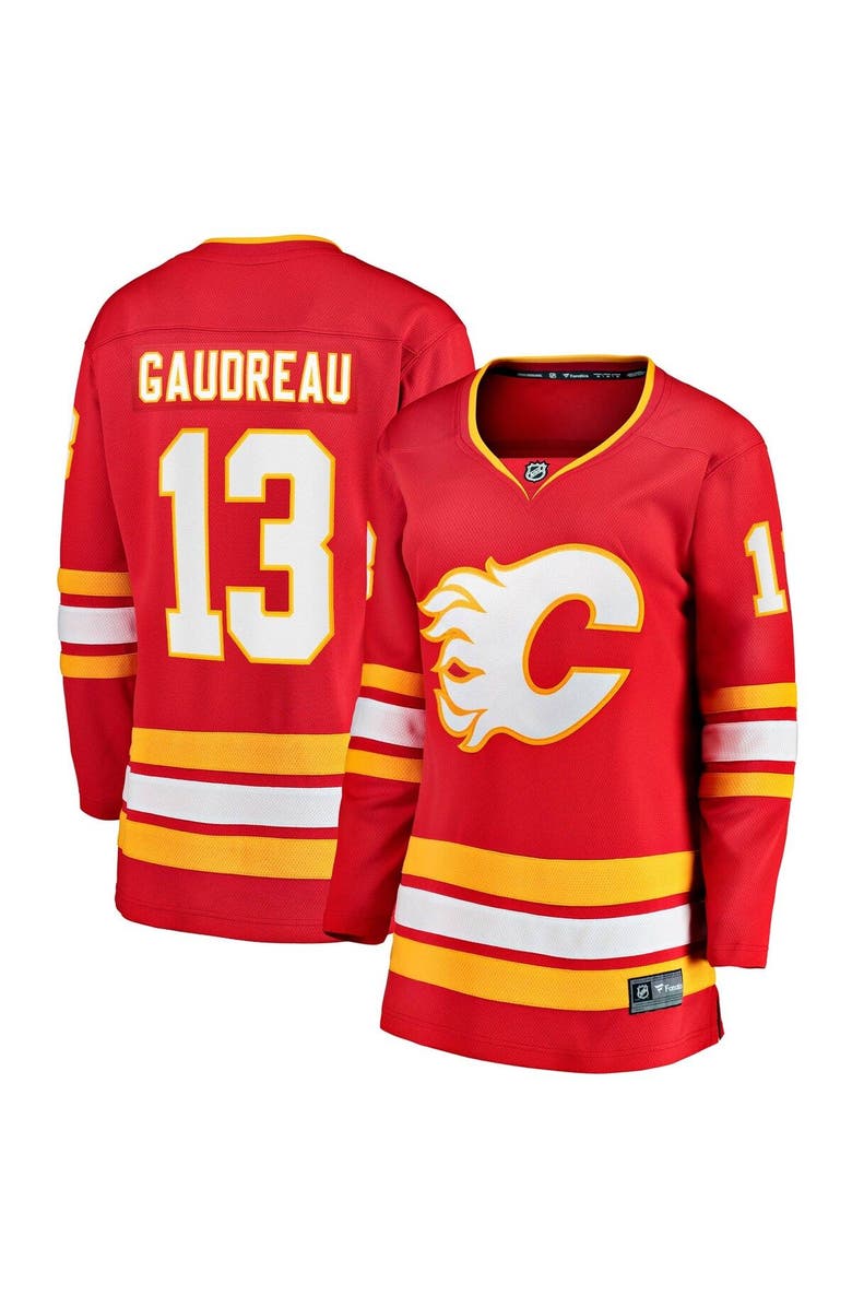 FANATICS Women's Fanatics Branded Johnny Gaudreau Red Calgary Flames Home Premier Breakaway Player Jersey, Main, color, 