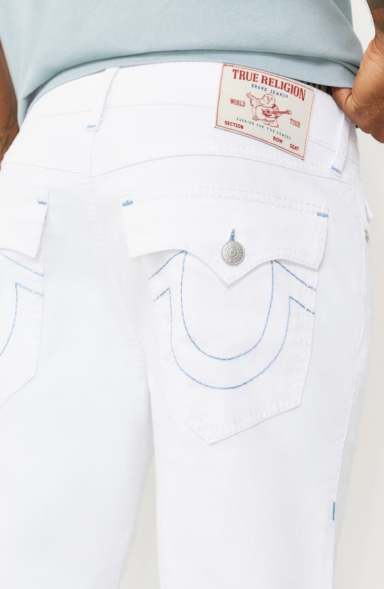 True Religion Rocco Big T Snap Flap Shorts, Alternate, color, Optic White