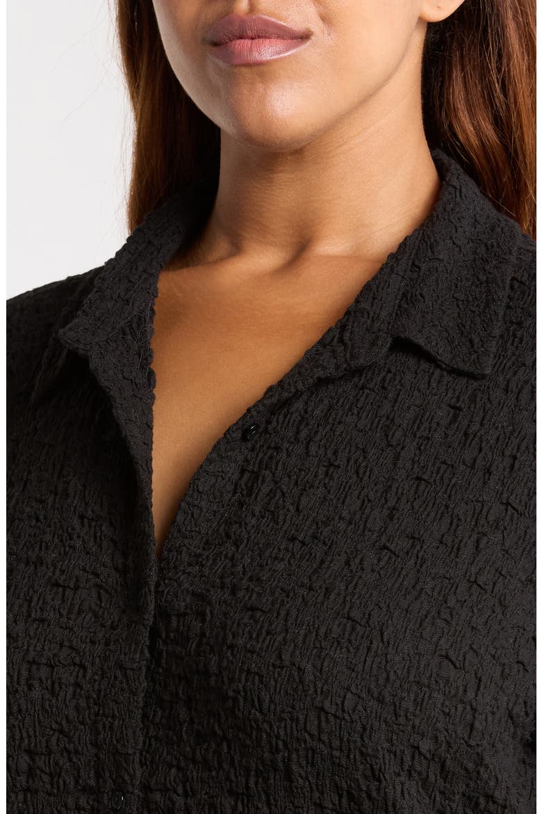 CLASSIC COLLAR SLIM SHIRT, Alternate, color, BLACK