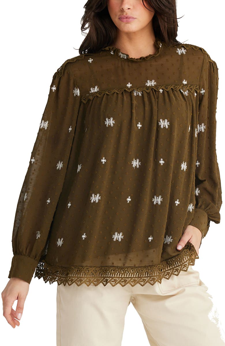 Talisman the Label Ellidy Embroidery Long Sleeve Shirt, Alternate, color, 