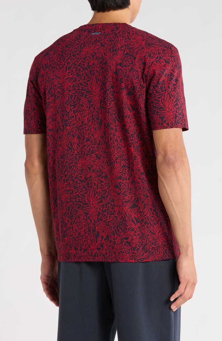 HUGO Dveiop Cotton Graphic T-Shirt, Alternate, color, Navy/ Red