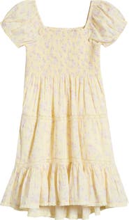 LoveShackFancy Kids' Muriella Floral Smocked Dress