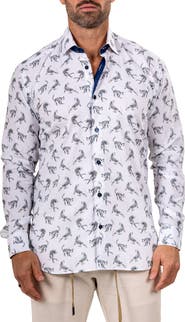 Maceoo Fibonacci Marthyr 0316 Contemporary Fit Button-Up Shirt