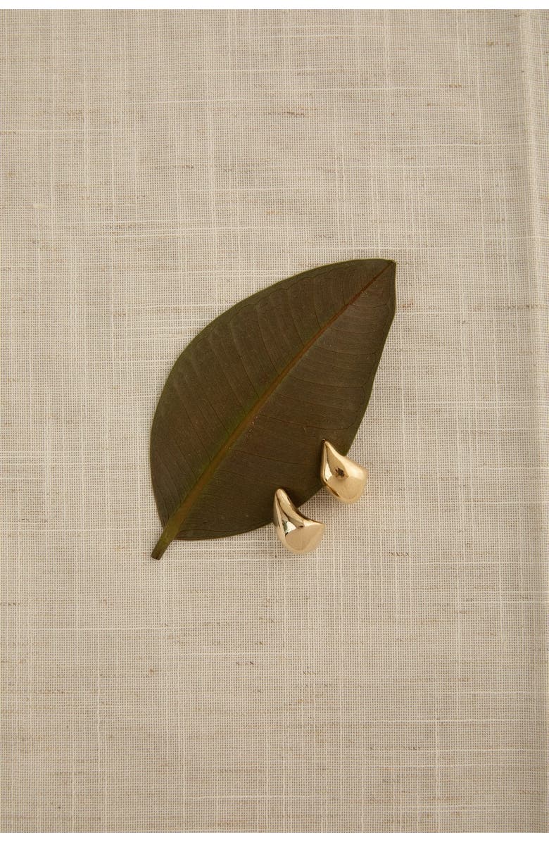 Set & Stones Riven Teardrop Earrings, Alternate, color, Gold