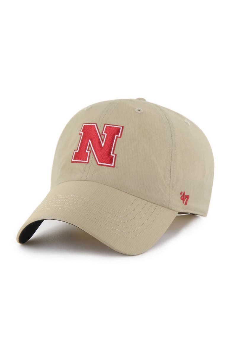 '47 Men's '47 Khaki Nebraska Huskers Clean Up brrr° Adjustable Hat, Main, color, Khaki