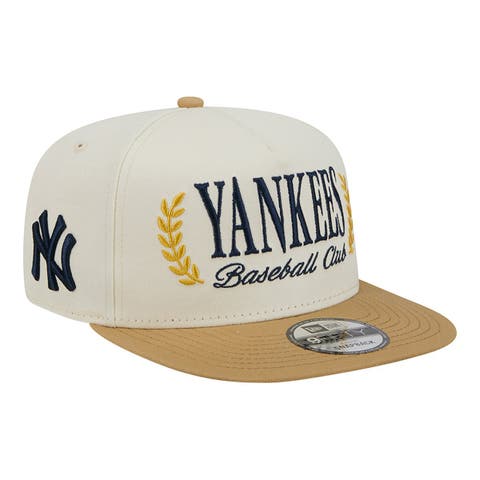 Men's New Era Cream New York Yankees Club 9FIFTY A-Frame Snapback Hat