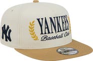 New Era Men's New Era Cream New York Yankees Club 9FIFTY A-Frame Snapback Hat