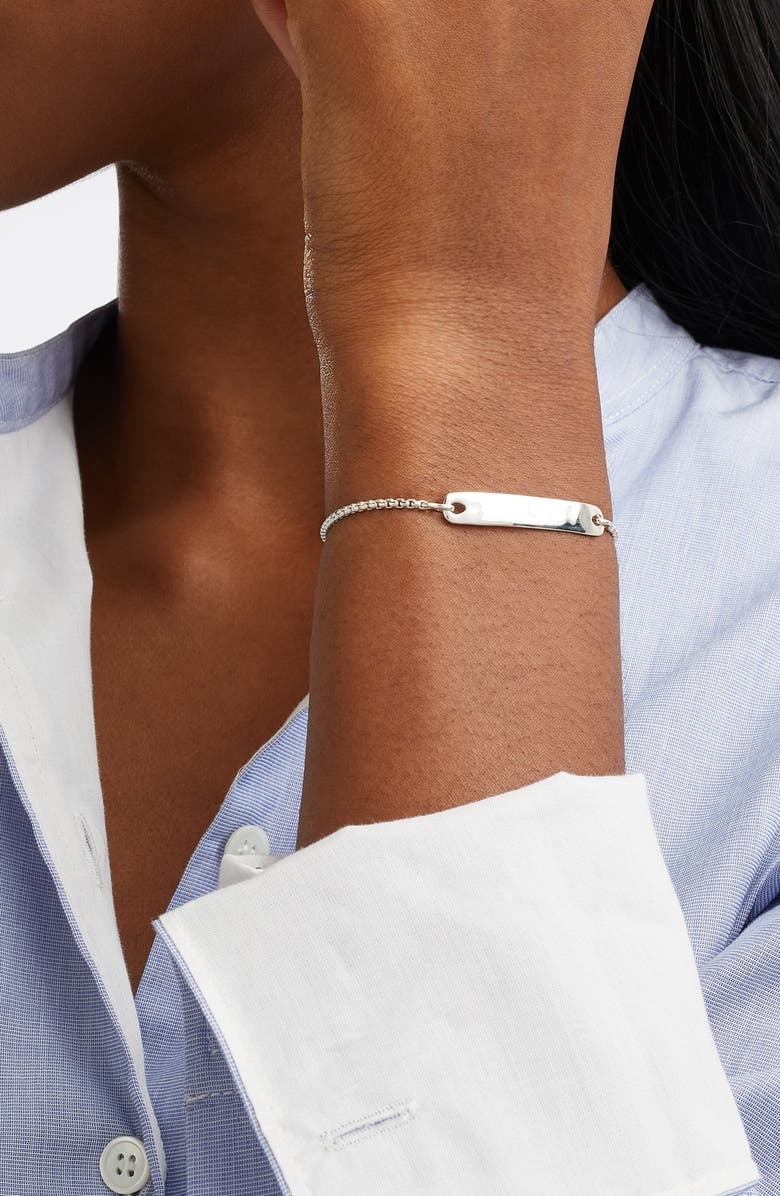 Monica Vinader Mini Havana Friendship Chain Bracelet, Alternate, color, Silver