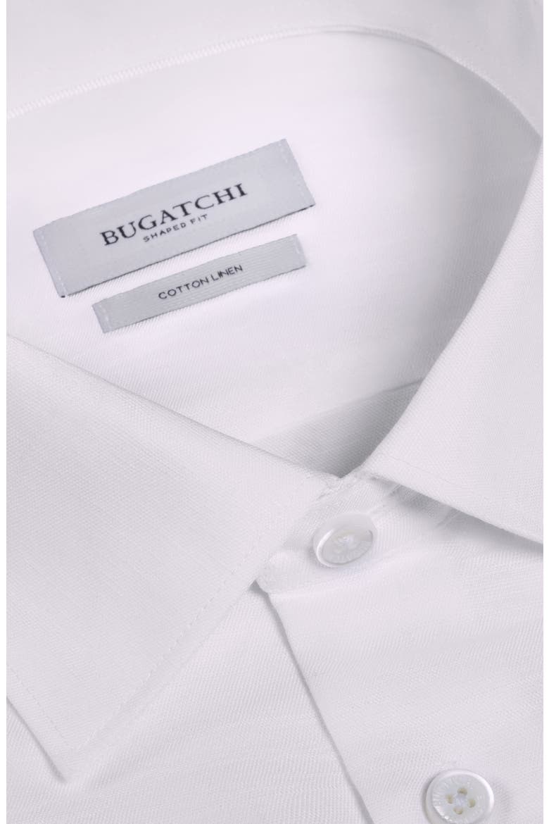 Orson Short Sleeve Cotton & Linen Button-Up Shirt, Alternate, color, WHITE