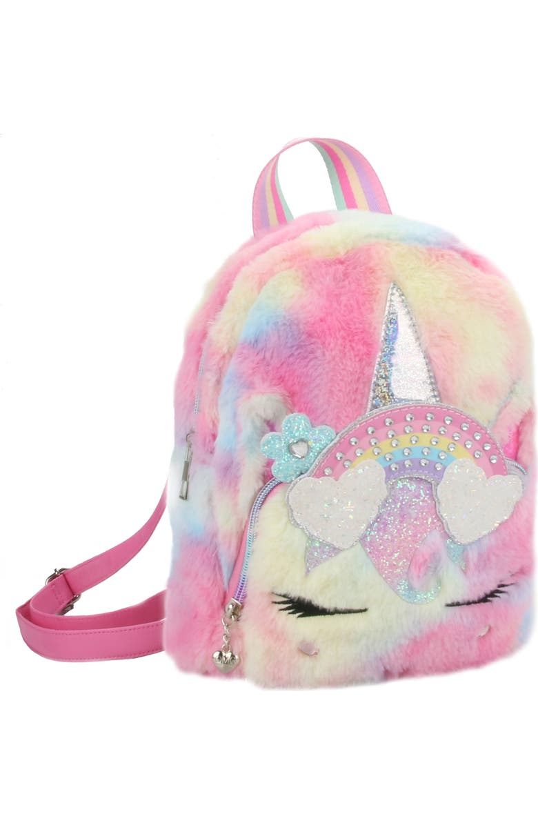 OMG Accessories Kids' Mini Miss Gwen Plush Faux Fur Backpack, Alternate, color,